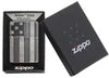 Antique Silver Armor American Flag Zippo Lighter