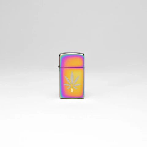 Multi Color Cannabis Slim Zippo Lighter
