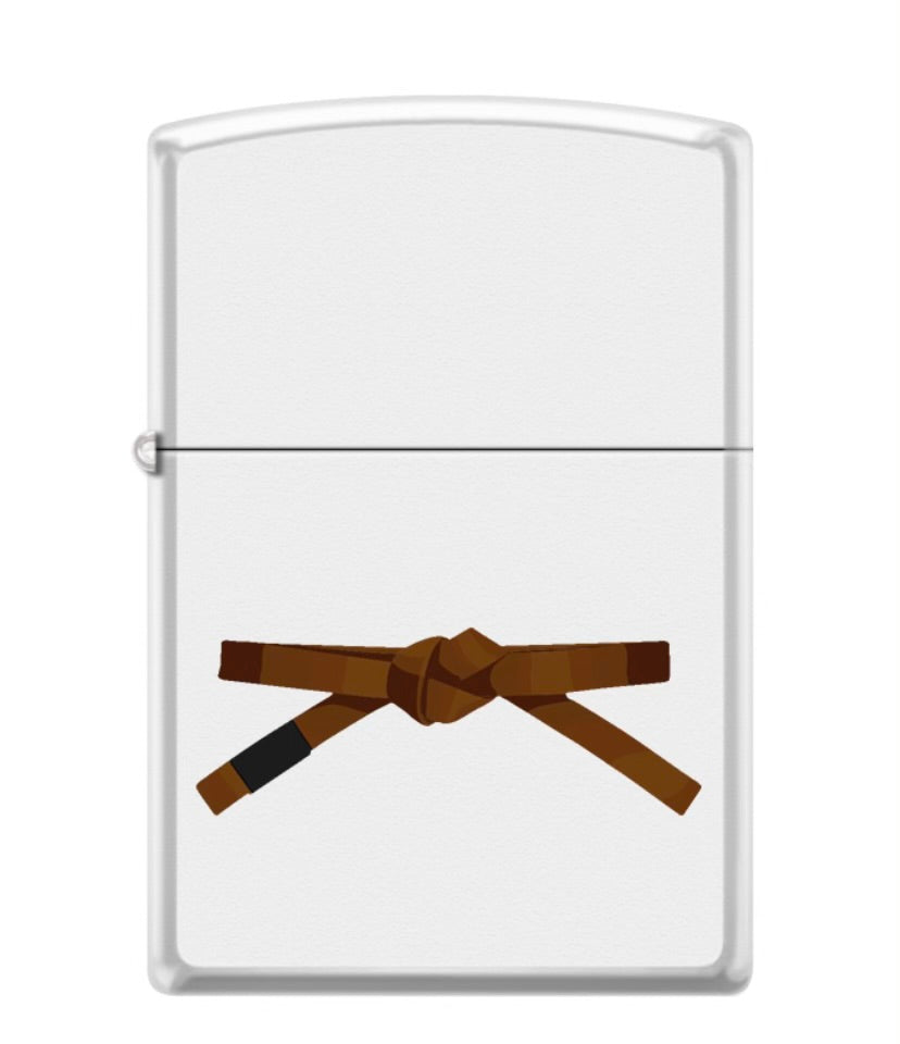 High Rollers BJJ Custom Zippo Lighter - Smoke Train Repeat - Belt Level
