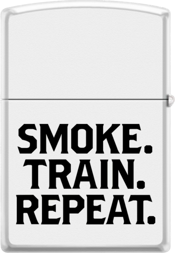 High Rollers BJJ Custom Zippo Lighter - Smoke Train Repeat - Belt Level