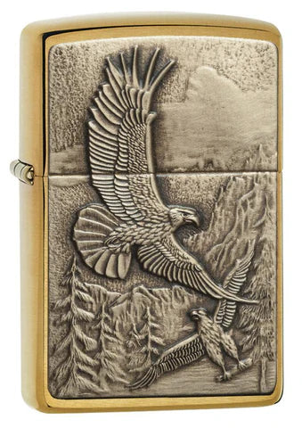 Soaring Eagle Brass Zippo Lighter